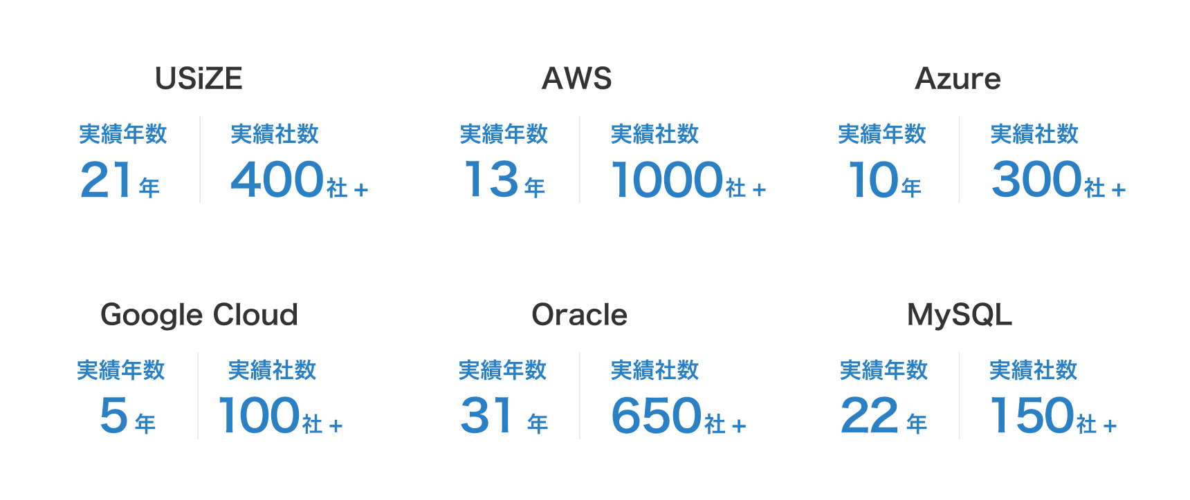 中堅/大企業のお客様の実績