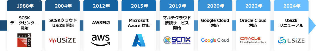 クラウド支援の実績年表